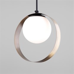 Eurosvet Подвесной светильник со стеклянным плафоном 50205/1 черный/бронза a051773 - фото 100094