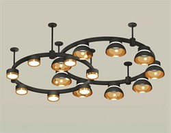 Ambrella Комплект подвесного светильника с акрилом XR92221110/16 SBK/PYG/CL черный песок/золото желтое полированное/прозрачный GX53 (A9222, A9227, C92 XR92221110 - фото 100118