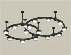 Ambrella Комплект подвесного светильника XR92221160/16 SBK/PPH черный песок/графит полированный GX53 (A9222, A9227, C9242, C9238, N8133) XR92221160 - фото 100167