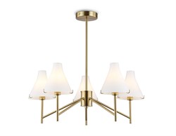 Ambrella Светильник подвесной LH57133/5 BS/FR латунь/белый матовый E14/5 max 40W D650*590 LH57133 - фото 100475