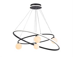 Ambrella Подвесной светодиодный светильник со сменной лампой и с пультом управления FL66327/1+4 BK черный 92W 3000K-6400K+G9/4 D800/600*1200 (ПДУ ИК) FL66327 - фото 100515