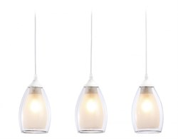 Ambrella Подвесной светильник TR3536/3 WH/CL/FR белый/прозрачный/белый матовый E27*3 max 40W 640*120*820 TR3536 - фото 100807