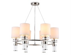 Ambrella Светильник подвесной LH71291/6 SN/WH никель/белый E14/6 max 40W D680*730 LH71291 - фото 100810