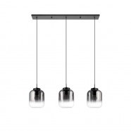 Eglo 390104 Подвесной светильник HL/3 E27 black/black-transp.'BULCIAGO' 390104 - фото 100890