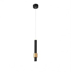 ST Luce SL1591.403.01 Светильник подвесной Черный, Анодированный золотой/Белый LED 1*6W SL1591.403.01 - фото 101093