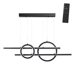 Novotech 359183 OVER NT23 000 черный Светильник подвесной диммируемый, в комплекте пульт ДУ IP20 LED 4000К 116W 220V ONDO 359183 - фото 101169