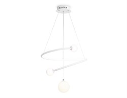 Ambrella Подвесной светодиодный светильник с пультом управления FL66299 WH белый 39W 3000K-6400K+G9 D500*1200 (ПДУ ИК) FL66299 - фото 101247