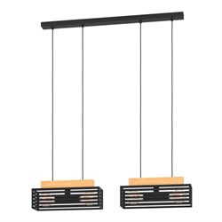 Eglo 390164 Подвесной светильник HL/4 E27 black/wood 'CIDRAZ' 390164 - фото 101284