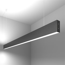 Elektrostandard 101-200-40-128 / Линейный светодиодный подвесной двусторонний светильник 128см 50W 6500K черная шагрень a042947 - фото 101356