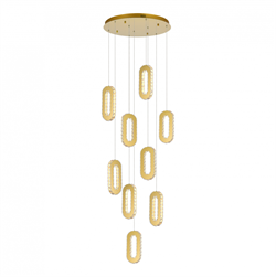 ST LUCE SL6506.203.09 Светильник подвесной Золотистый/Золотистый, Прозрачный LED 9*9W 3000K SL6506.203.09 - фото 101467