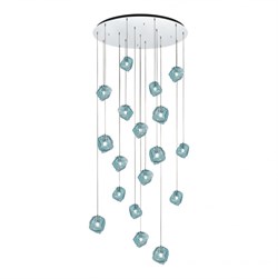 ST Luce SL1175.113.18 Светильник подвесной Хром/Светло-голубой E14 18*40W SL1175.113.18 - фото 101650