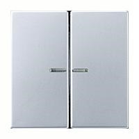 Выключатель двухклавишный с подсветкой Jung LS Aluminium Алюминий al2995ko5 - фото 10183