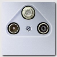 Накладка TV-SAT-FM розетки Jung LS Aluminium Алюминий al2990sat - фото 10191