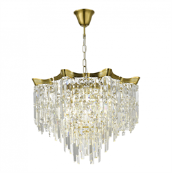 ST LUCE SL1659.303.10 Светильник подвесной Латунь/Прозрачный E14 10*60W SL1659.303.10 - фото 102139