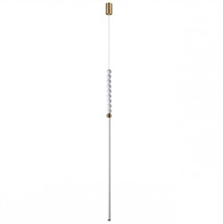 Odeon Light 6639/12L HIGHTECH ODL24 металл/античная бронза/белые бусы из акрила Подвесной светильник IP 20 LED 12W 720Лм 3500K 220V MONELLA 6639/12L - фото 102362