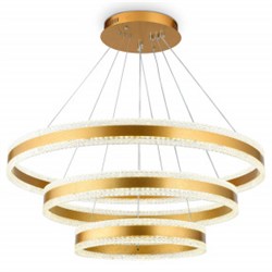Ambrella Светильник светодиодный подвесной управляемый FA6183/3 GD золото 245W 3000K+6400K/3000K/6400K/4200K+4200K D800*940 (ПДУ РАДИО 2.4G) FA6183 - фото 102388