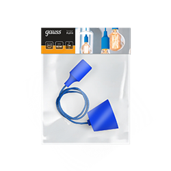 Gauss Светильник подвесной PL014 голубой E27, 1 м, 1/40 PL014 - фото 102647