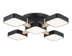 Ambrella Светильник светодиодный подвесной FL4883/5 BK/WD черный/дерево 90W 3000-6000K 675*675*110 (без ПДУ) FL4883 - фото 102738