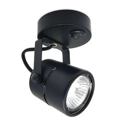 Ambrella Накладной поворотный светильник с выключателем TA102 BK черный GU10 D80*130*D60 TA102 - фото 103295