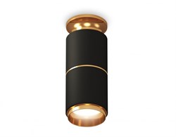 Ambrella Комплект накладного светильника XS6302240 SBK/PYG черный песок/золото желтое полированное MR16 GU5.3 (N6905, C6302, A2062, N6124) XS6302240 - фото 103299