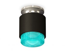 Ambrella Комплект накладного светильника с композитным хрусталем XS7511082 SBK/PSL/BL черный песок/серебро полированное/голубой MR16 GU5.3 (N7927, C75 XS7511082 - фото 103320