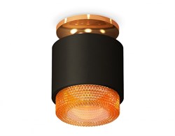 Ambrella Комплект накладного светильника с композитным хрусталем XS7511122 SBK/PYG/CF черный песок/золото желтое полированное/кофе MR16 GU5.3 (N7929, XS7511122 - фото 103336