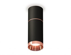 Ambrella Комплект накладного светильника XS6323063 SBK/PPG черный песок/золото розовое полированное MR16 GU5.3 (C6302, A2063, C6323, N6135) XS6323063 - фото 103514