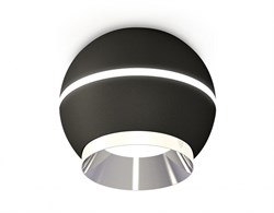 Ambrella Комплект накладного светильника XS1102011 SBK/PSL черный песок/серебро полированное MR16 GU5.3 LED 3W 4200K (C1102, N7032) XS1102011 - фото 103837