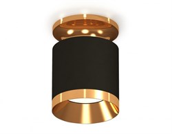 Ambrella Комплект накладного светильника XS7402101 SBK/PYG черный песок/золото желтое полированное MR16 GU5.3 (N7929, C7402, N7034) XS7402101 - фото 103847