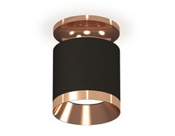 Ambrella Комплект накладного светильника XS7402121 SBK/PPG черный песок/золото розовое полированное MR16 GU5.3 (N7930, C7402, N7035) XS7402121 - фото 103857