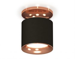 Ambrella Комплект накладного светильника XS7402122 SBK/PPG черный песок/золото розовое полированное MR16 GU5.3 (N7930, C7402, N7015) XS7402122 - фото 103862