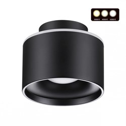 Novotech 358971 OVER NT22 черный Светильник накладной с переключ. цв. температуры IP20 LED 3000К\4000К\6000К 12W вниз + 3W вверх 110-265V GIRO 358971 - фото 103921