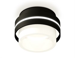 Ambrella Комплект накладного светильника с акрилом XS8414002 SBK/FR черный песок/белый матовый GX53 (C8414, N8401) XS8414002 - фото 104621