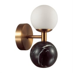 Odeon Light Настенный светильник MIDCENT ODL25 LOLLA под латунь/металл/стекло/черный мрамор IP20 LED 1*6W 3000K 220V 4361/6WL 4361/6WL - фото 105169