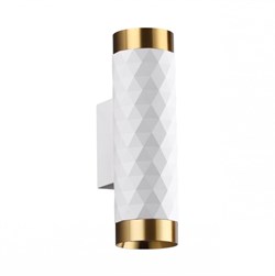Odeon Light 4286/2W HIGHTECH ODL22 белый/золотистый/металл Настенный светильник IP20 LED GU10 max 2*10W AD ASTRUM 4286/2W - фото 105837
