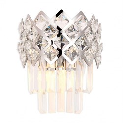 Ambrella Настенный светильник с хрусталем TR5282/2 CH/CL хром/прозрачный E14/2 max 40W 280*220*150 TR5282 - фото 106001