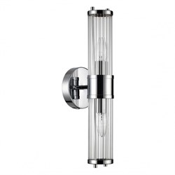Odeon Light 4945/2W DROPS ODL22 553 хром/прозрачный/стекло Настенный светильн. E27 1*40W IP44 KEPA 4945/2W - фото 106318