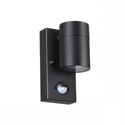 Odeon Light 4389/1W HIGHTECH ODL23 561 черный/металл/пвх стойкий к УФ излучению Настенный светильник с датчиком движения IP44 LED GU10 7W MOTTO 4389/1W - фото 106675