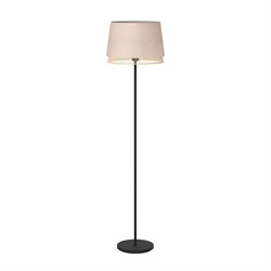 Eglo 43978 Торшер с ножным выключателем TABLEY, 1X40W (E27), H1530, сталь, черный / текстиль, дерево, коричневый 43978 - фото 109307