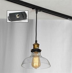 Lussole LOFT Металл Черный / бронзовый Стекло трековый светильник однофазный E27 60W LSP-9606-TAB - фото 110689