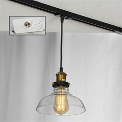 Lussole LOFT Металл Черный / бронзовый Стекло трековый светильник однофазный E27 60W LSP-9606-TAW - фото 110698