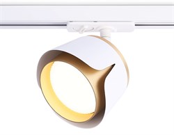 Ambrella Трековый однофазный светильник со сменной лампой GL5343 WH/GD белый/золото GX53 D100*66 GL5343 - фото 111229