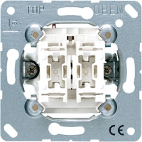 Механизм выключателя управления жалюзи кнопочный, 10 А / 250 В Jung A500 Белый 539VU - фото 11141