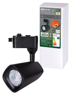 TDM Светильник трековый однофазный LED TRL-02-015-WB 15 Вт, 24°, 3000 К, 90 Ra, черный SQ0369-0013 - фото 112089