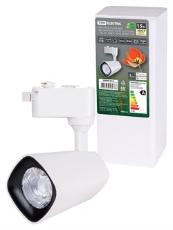 TDM Светильник трековый однофазный LED TRL-02-015-WW 15 Вт, 24°, 3000 К, 90 Ra, белый SQ0369-0014 - фото 112099