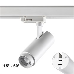 Novotech 359030 PORT NT23 000 белый Трехфазный трековый светильник с переключателем цветовой температуры и мощности IP20 LED 3000К\4000К\6000К 5W/9W/1 359030 - фото 112244