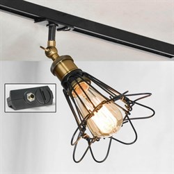 Lussole LOFT Металл Черный / бронзовый Без плафона трековый светильник однофазный E27 60W LSP-9109-TAB - фото 112259