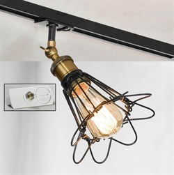 Lussole LOFT Металл Черный / бронзовый Без плафона трековый светильник однофазный E27 60W LSP-9109-TAW - фото 112268