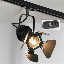 Lussole LOFT Металл Черный /  Металл трековый светильник однофазный E14 40W LSP-9838-TAB - фото 112582