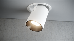 Quest Light Светильник встраиваемый, поворотный, белый с черной вставкой, LED 12w 3000K 810lm, IP20 TECHNO MINI white/black TECHNO MINI white/black - фото 113076